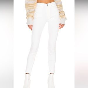 Like new Hudson white super skinny hug waist jeans Sz 26